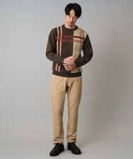 KHLLA12064 a.v.v MEN(アー・ヴェ・ヴェ) 【イージーケア/洗濯機で洗える】ピケストレッチ5ポケットパンツ ダークグレー