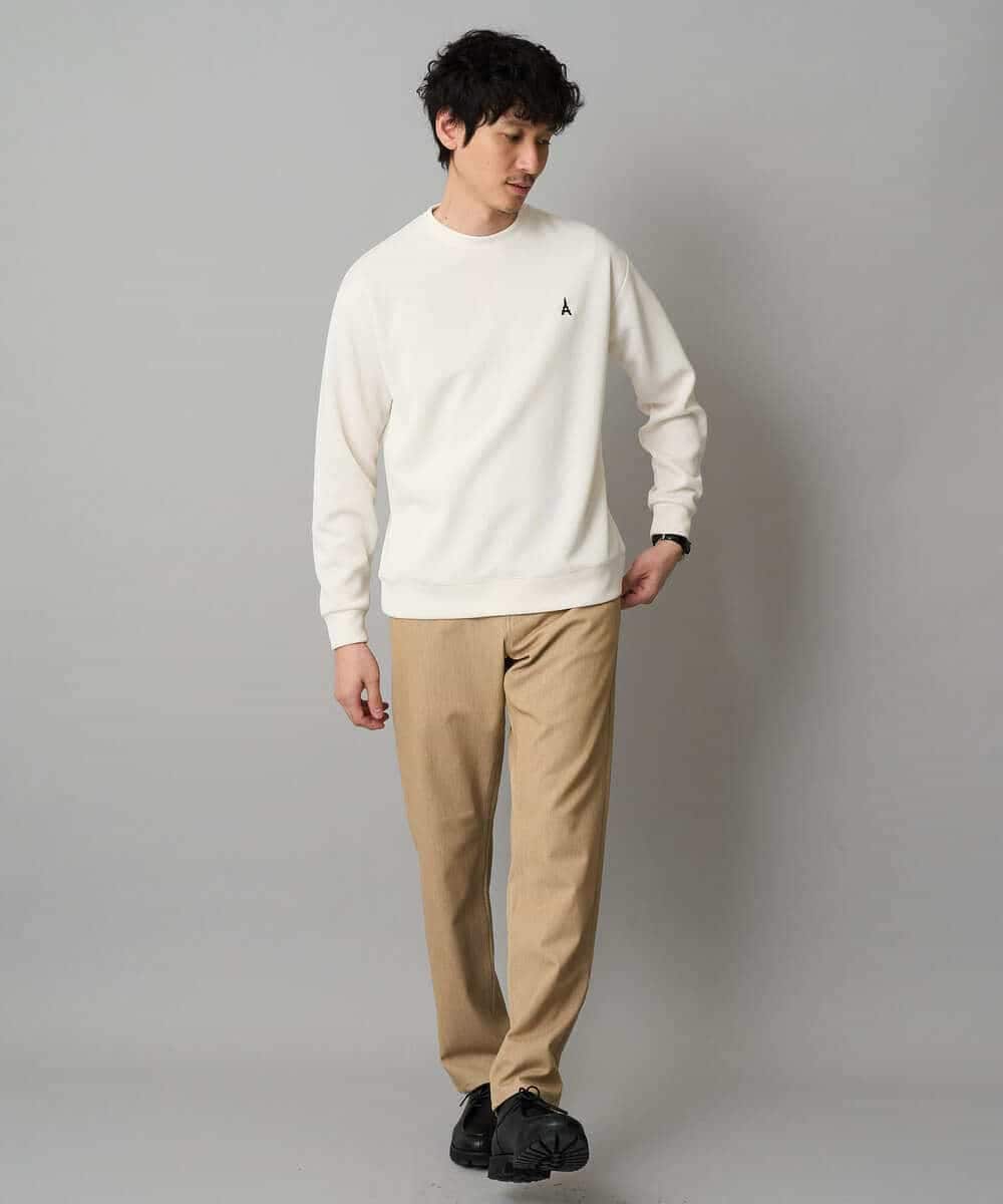 KHLLA12064 a.v.v MEN(アー・ヴェ・ヴェ) 【イージーケア/洗濯機で洗える】ピケストレッチ5ポケットパンツ ダークグレー