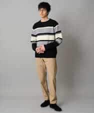 KHLLA12064 a.v.v MEN(アー・ヴェ・ヴェ) 【イージーケア/洗濯機で洗える】ピケストレッチ5ポケットパンツ ダークグレー