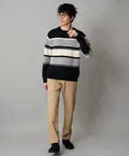 KHLLA12064 a.v.v MEN(アー・ヴェ・ヴェ) 【イージーケア/洗濯機で洗える】ピケストレッチ5ポケットパンツ ダークグレー