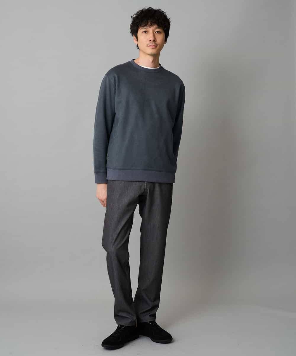 KHLLA12064 a.v.v MEN(アー・ヴェ・ヴェ) 【イージーケア/洗濯機で洗える】ピケストレッチ5ポケットパンツ ダークグレー