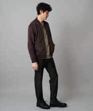 KHLLA12064 a.v.v MEN(アー・ヴェ・ヴェ) 【イージーケア/洗濯機で洗える】ピケストレッチ5ポケットパンツ ダークグレー