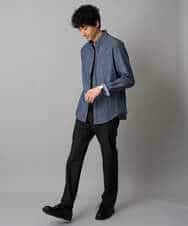 KHLLA12064 a.v.v MEN(アー・ヴェ・ヴェ) 【イージーケア/洗濯機で洗える】ピケストレッチ5ポケットパンツ ダークグレー