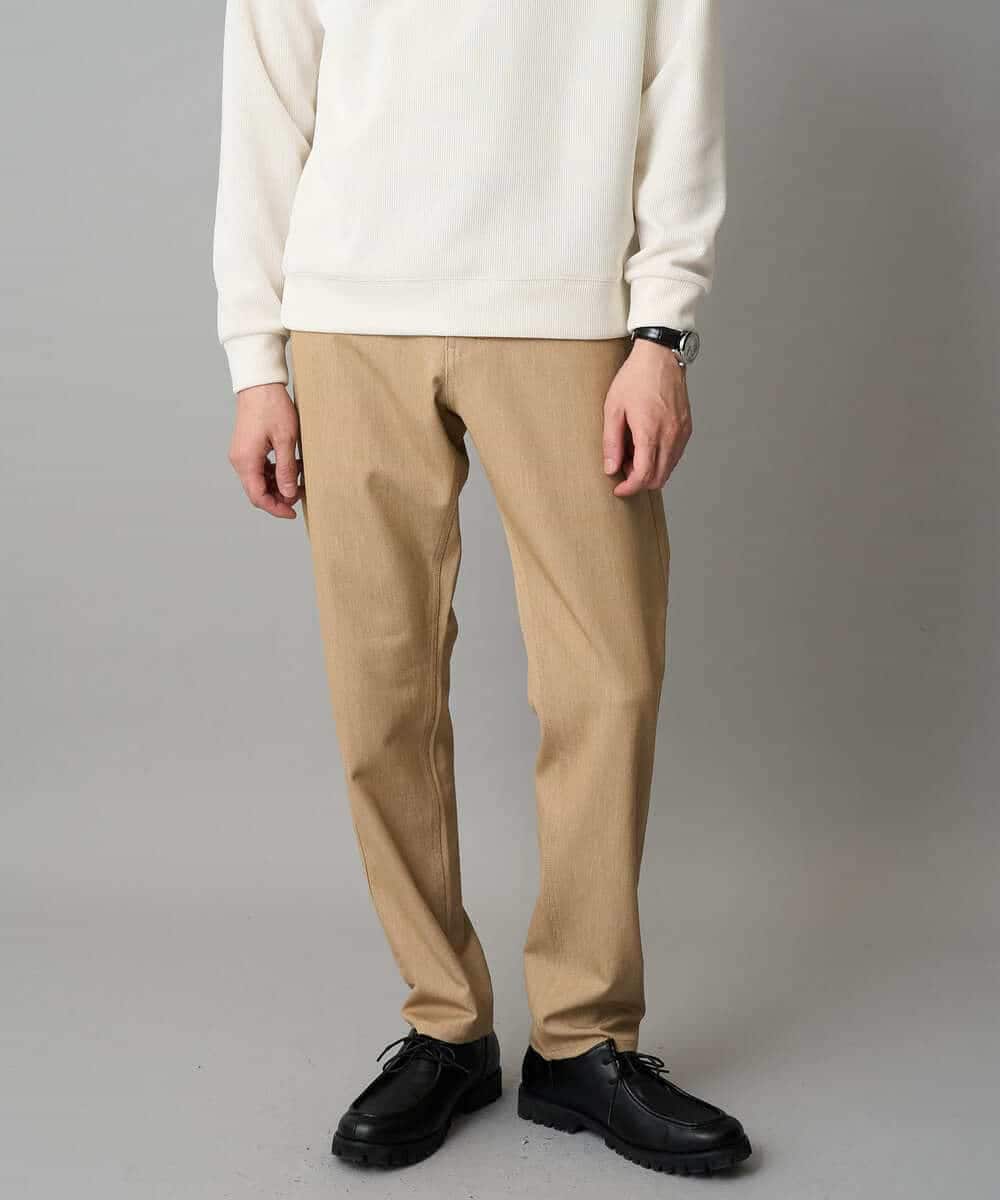 KHLLA12064 a.v.v MEN(アー・ヴェ・ヴェ) 【イージーケア/洗濯機で洗える】ピケストレッチ5ポケットパンツ ダークグレー