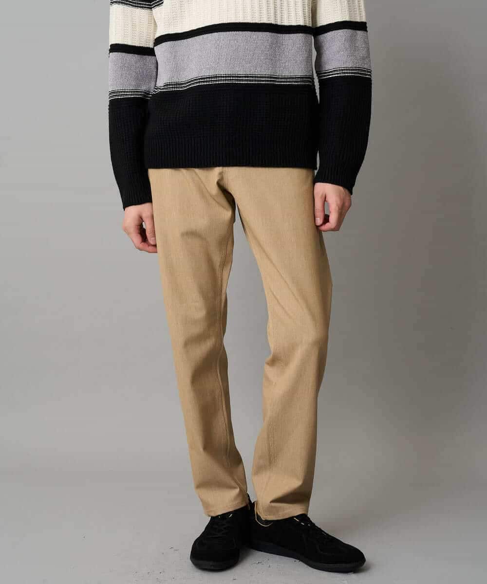 KHLLA12064 a.v.v MEN(アー・ヴェ・ヴェ) 【イージーケア/洗濯機で洗える】ピケストレッチ5ポケットパンツ ダークグレー