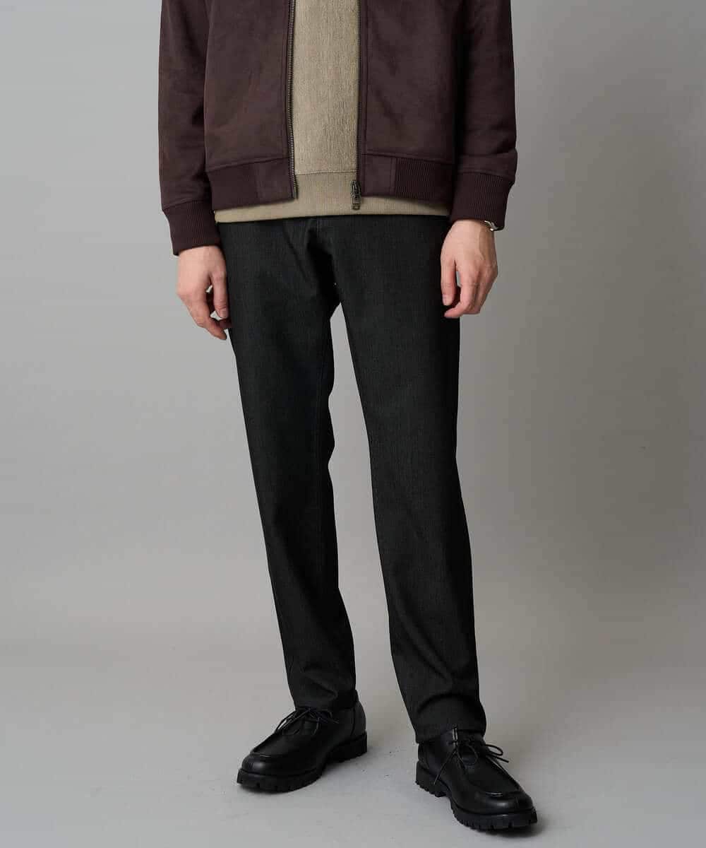 KHLLA12064 a.v.v MEN(アー・ヴェ・ヴェ) 【イージーケア/洗濯機で洗える】ピケストレッチ5ポケットパンツ ダークグレー