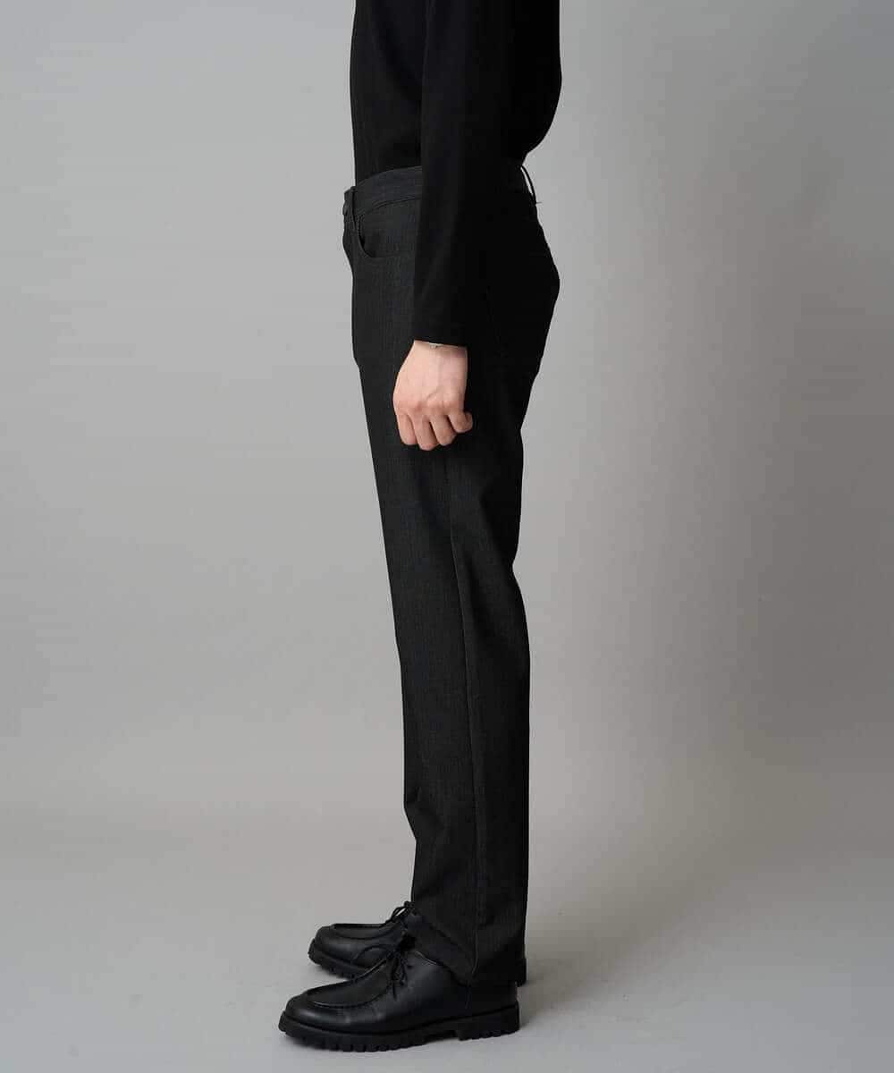 KHLLA12064 a.v.v MEN(アー・ヴェ・ヴェ) 【イージーケア/洗濯機で洗える】ピケストレッチ5ポケットパンツ ダークグレー