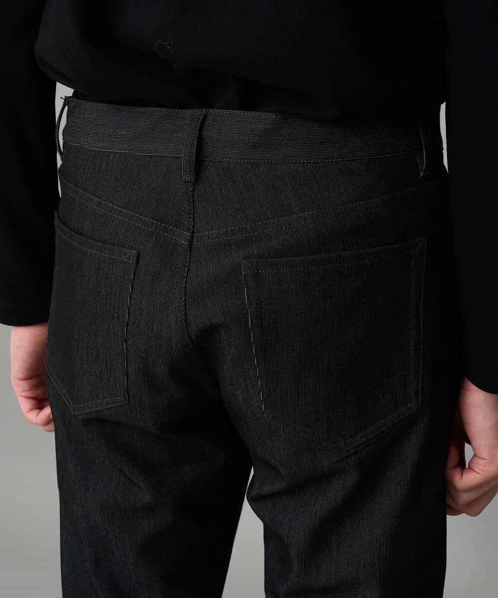 KHLLA12064 a.v.v MEN(アー・ヴェ・ヴェ) 【イージーケア/洗濯機で洗える】ピケストレッチ5ポケットパンツ ダークグレー