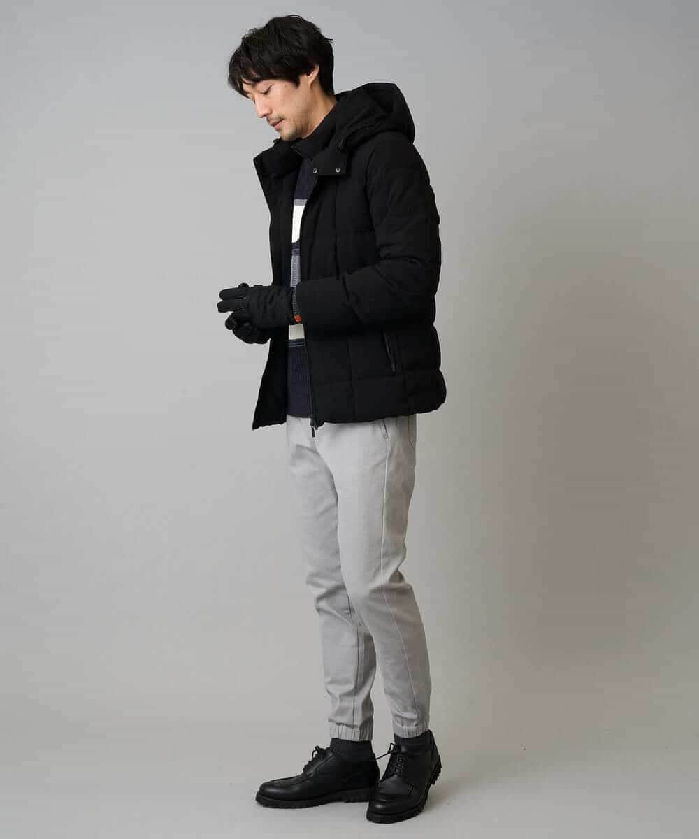 KHLLA14064 a.v.v MEN(アー・ヴェ・ヴェ) 【イージーケア/毛玉になりにくい】スーパーストレッチジョガーパンツ【洗濯機で洗える】 ブラック