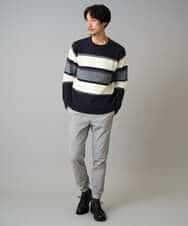 KHLLA14064 a.v.v MEN(アー・ヴェ・ヴェ) 【イージーケア/毛玉になりにくい】スーパーストレッチジョガーパンツ【洗濯機で洗える】 ブラック