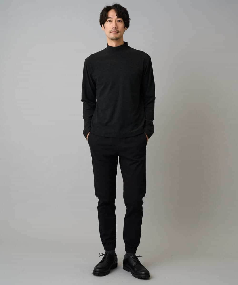 KHLLA14064 a.v.v MEN(アー・ヴェ・ヴェ) 【イージーケア/毛玉になりにくい】スーパーストレッチジョガーパンツ【洗濯機で洗える】 ブラック