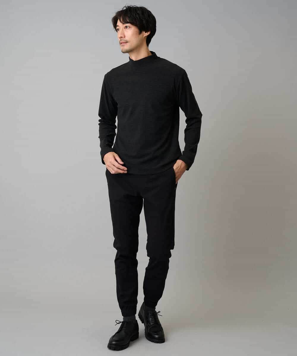 KHLLA14064 a.v.v MEN(アー・ヴェ・ヴェ) 【イージーケア/毛玉になりにくい】スーパーストレッチジョガーパンツ【洗濯機で洗える】 ブラック