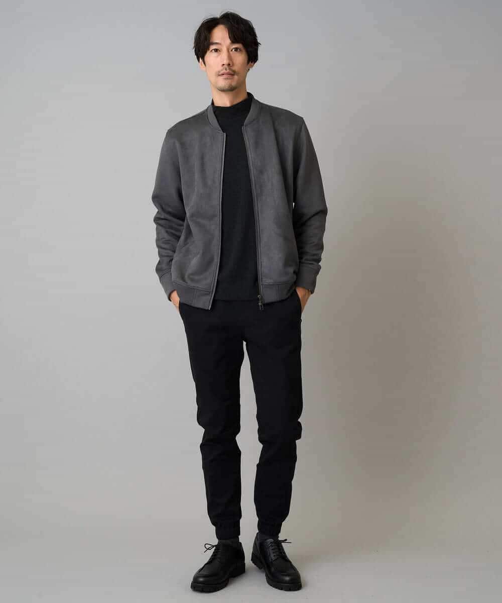 KHLLA14064 a.v.v MEN(アー・ヴェ・ヴェ) 【イージーケア/毛玉になりにくい】スーパーストレッチジョガーパンツ【洗濯機で洗える】 ブラック