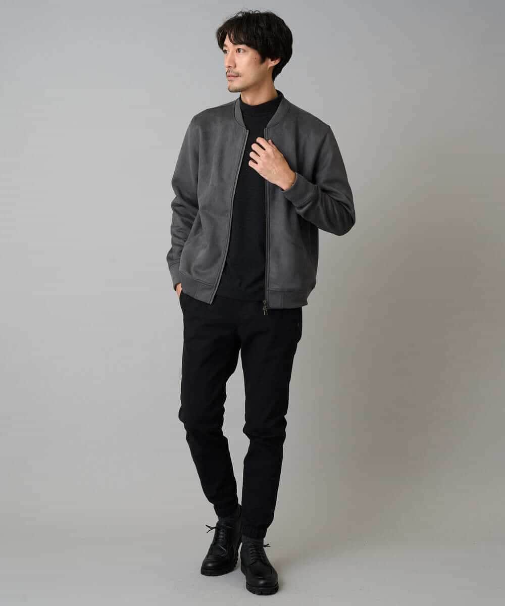 KHLLA14064 a.v.v MEN(アー・ヴェ・ヴェ) 【イージーケア/毛玉になりにくい】スーパーストレッチジョガーパンツ【洗濯機で洗える】 ブラック