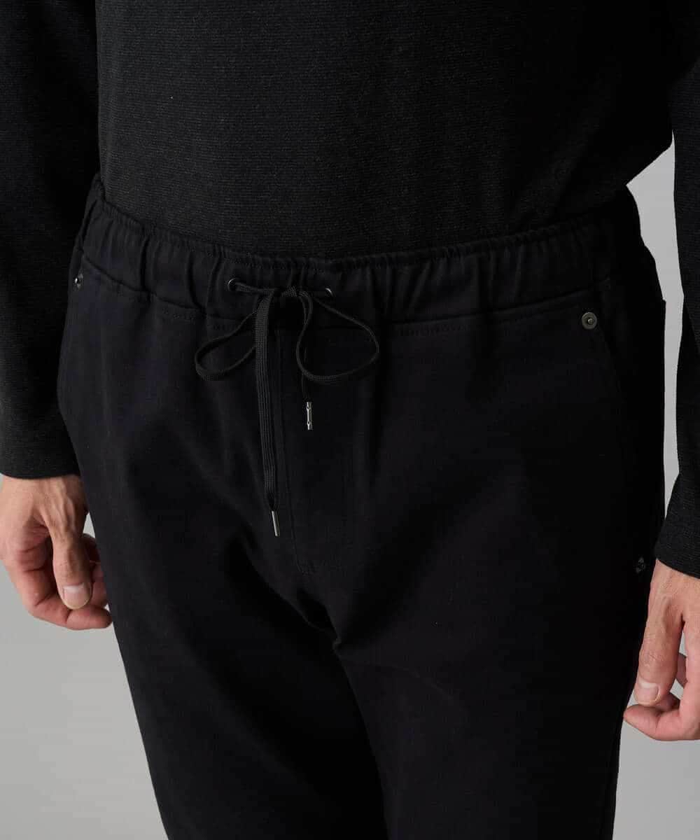 KHLLA14064 a.v.v MEN(アー・ヴェ・ヴェ) 【イージーケア/毛玉になりにくい】スーパーストレッチジョガーパンツ【洗濯機で洗える】 ブラック