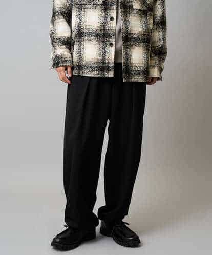 KHLLA31069 a.v.v MEN 【毛玉になりにくい/ストレッチ】ツイルストレッチ切替オーバーパンツ【洗濯機で洗える】