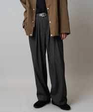 KHLLA31069 a.v.v MEN(アー・ヴェ・ヴェ) 【毛玉になりにくい/ストレッチ】ツイルストレッチ切替オーバーパンツ【洗濯機で洗える】 ブラック