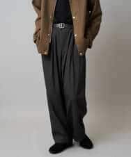 KHLLA31069 a.v.v MEN(アー・ヴェ・ヴェ) 【毛玉になりにくい/ストレッチ】ツイルストレッチ切替オーバーパンツ【洗濯機で洗える】 ブラック