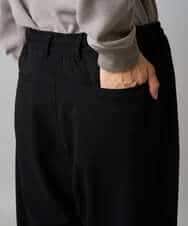 KHLLA31069 a.v.v MEN(アー・ヴェ・ヴェ) 【毛玉になりにくい/ストレッチ】ツイルストレッチ切替オーバーパンツ【洗濯機で洗える】 ブラック