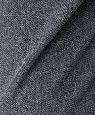 KHLLA35069 a.v.v MEN(アー・ヴェ・ヴェ) 【イージーケア/毛玉になりにくい】LANATECヘリンボーンセミルーズパンツ【ストレッチ/洗濯機で洗える】 ダークグレー