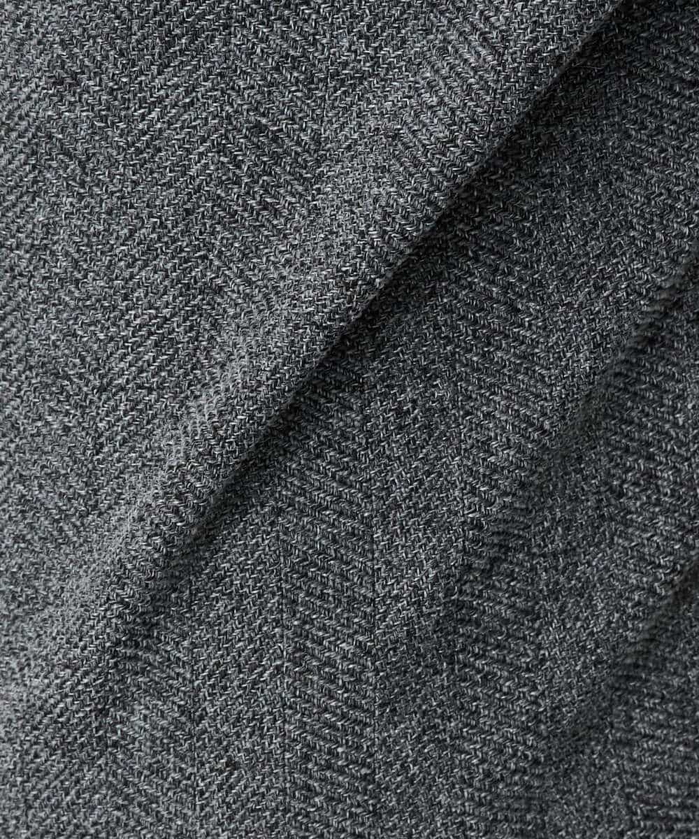 KHLLA35069 a.v.v MEN(アー・ヴェ・ヴェ) 【イージーケア/毛玉になりにくい】LANATECヘリンボーンセミルーズパンツ【ストレッチ/洗濯機で洗える】 ダークグレー