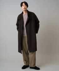 KHLLA36079 a.v.v MEN(アー・ヴェ・ヴェ) 【イージーケア/毛玉になりにくい】LANATECチェックワンタックワイドイージースラックス【洗濯機で洗える/ストレッチ】 グレー系チェック柄