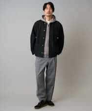 KHLLA36079 a.v.v MEN(アー・ヴェ・ヴェ) 【イージーケア/毛玉になりにくい】LANATECチェックワンタックワイドイージースラックス【洗濯機で洗える/ストレッチ】 グレー系チェック柄