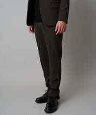 KHLLA37069 a.v.v MEN(アー・ヴェ・ヴェ) 【イージーケア/毛玉になりにくい】メランジシャンブレースマートスラックス【洗濯機で洗える/ストレッチ】〈ON/OFF SERIES〉 ブラウン