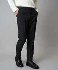 KHLLA37069 a.v.v MEN(アー・ヴェ・ヴェ) 【イージーケア/毛玉になりにくい】メランジシャンブレースマートスラックス【洗濯機で洗える/ストレッチ】〈ON/OFF SERIES〉 ダークグレー