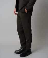 KHLLA37069 a.v.v MEN(アー・ヴェ・ヴェ) 【イージーケア/毛玉になりにくい】メランジシャンブレースマートスラックス【洗濯機で洗える/ストレッチ】〈ON/OFF SERIES〉 ダークグレー