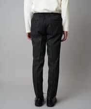 KHLLA37069 a.v.v MEN(アー・ヴェ・ヴェ) 【イージーケア/毛玉になりにくい】メランジシャンブレースマートスラックス【洗濯機で洗える/ストレッチ】〈ON/OFF SERIES〉 ダークグレー