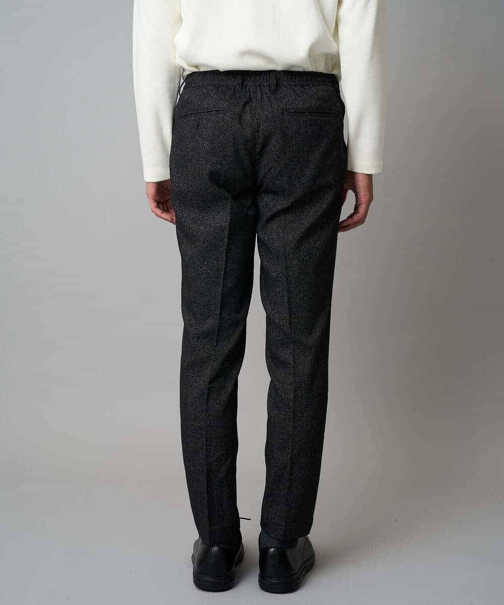 KHLLA37069 a.v.v MEN(アー・ヴェ・ヴェ) 【イージーケア/毛玉になりにくい】メランジシャンブレースマートスラックス【洗濯機で洗える/ストレッチ】〈ON/OFF SERIES〉 ダークグレー