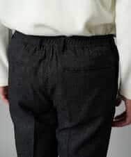 KHLLA37069 a.v.v MEN(アー・ヴェ・ヴェ) 【イージーケア/毛玉になりにくい】メランジシャンブレースマートスラックス【洗濯機で洗える/ストレッチ】〈ON/OFF SERIES〉 ダークグレー