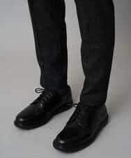 KHLLA37069 a.v.v MEN(アー・ヴェ・ヴェ) 【イージーケア/毛玉になりにくい】メランジシャンブレースマートスラックス【洗濯機で洗える/ストレッチ】〈ON/OFF SERIES〉 ダークグレー