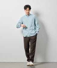 KHLLD27069 a.v.v MEN(アー・ヴェ・ヴェ) 【イージーケア/洗濯機で洗える/毛玉・シワになりにくい/裏起毛/ストレッチ】不動の人気パンツ 裏微起毛セミルーズパンツ ダークグレー