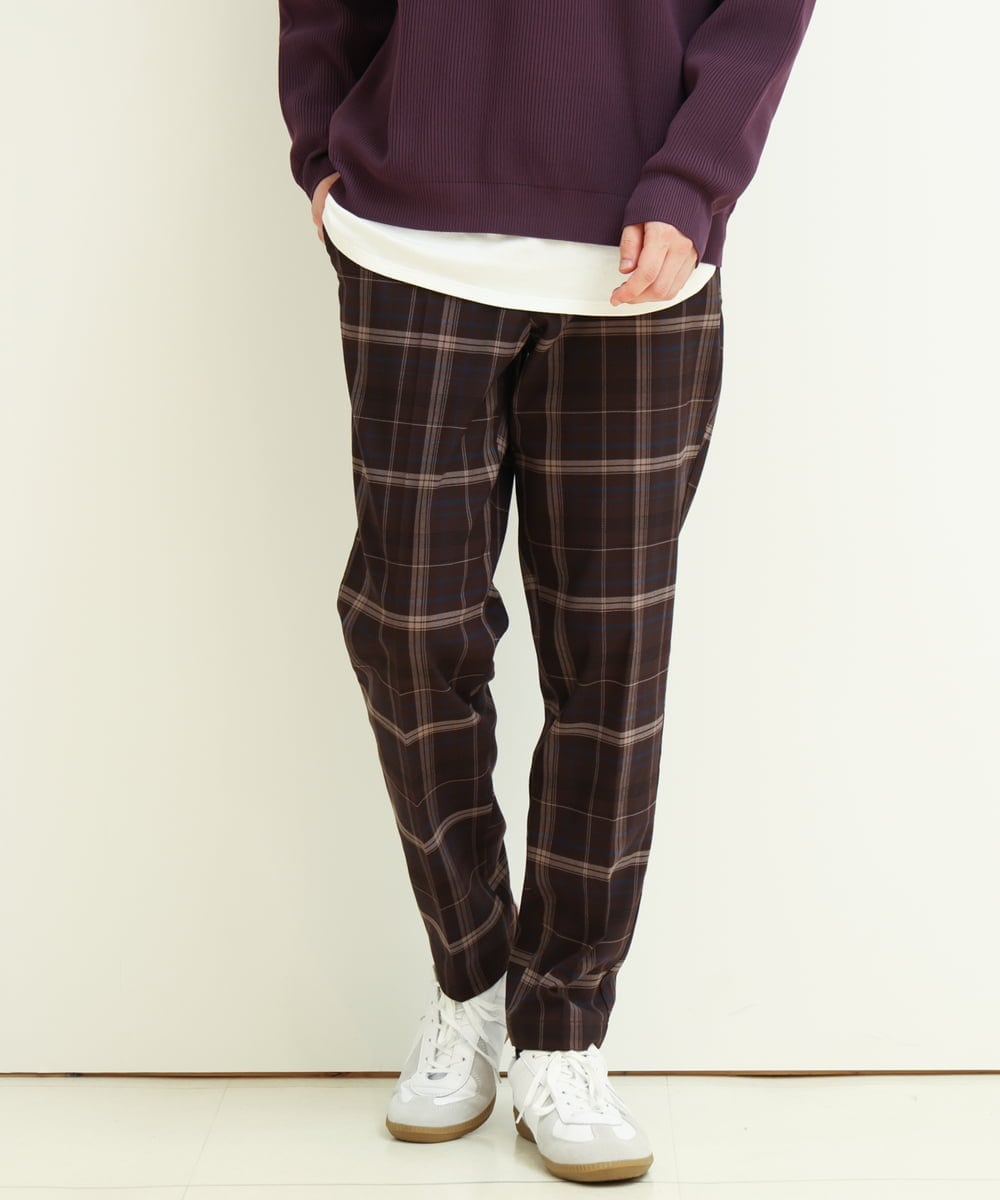 S-XXL】チェック柄裏起毛スマートスラックス(フルレングスパンツ) | a.v.v MEN(アー・ヴェ・ヴェ)｜イトキンオンラインストア