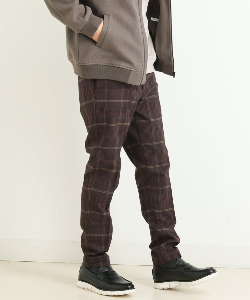 S-XXL】チェック柄裏起毛スマートスラックス(フルレングスパンツ) | a.v.v MEN(アー・ヴェ・ヴェ)｜イトキンオンラインストア