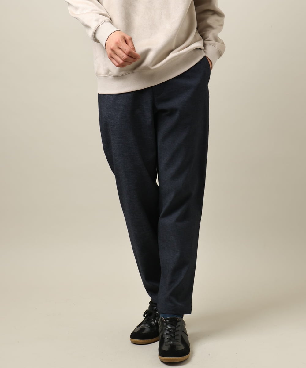 KHLLV26059 a.v.v MEN 【ON/OFF兼用】シャンブレー裏起毛スマートテーパードパンツ(セットアップ可）