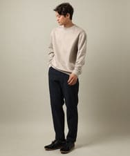 KHLLV26059 a.v.v MEN(アー・ヴェ・ヴェ) 【ON/OFF兼用】シャンブレー裏起毛スマートテーパードパンツ(セットアップ可） ネイビー