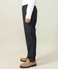 KHLLV26059 a.v.v MEN(アー・ヴェ・ヴェ) 【ON/OFF兼用】シャンブレー裏起毛スマートテーパードパンツ(セットアップ可） ネイビー