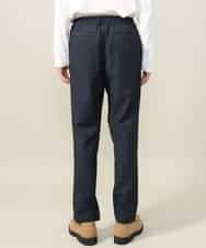 KHLLV26059 a.v.v MEN(アー・ヴェ・ヴェ) 【ON/OFF兼用】シャンブレー裏起毛スマートテーパードパンツ(セットアップ可） ネイビー