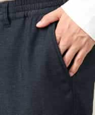 KHLLV26059 a.v.v MEN(アー・ヴェ・ヴェ) 【ON/OFF兼用】シャンブレー裏起毛スマートテーパードパンツ(セットアップ可） ネイビー