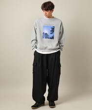 KHLLV27079 a.v.v MEN(アー・ヴェ・ヴェ) 【毛玉になりづらい】ワイドカーゴパンツ　LANATEC  ブラック