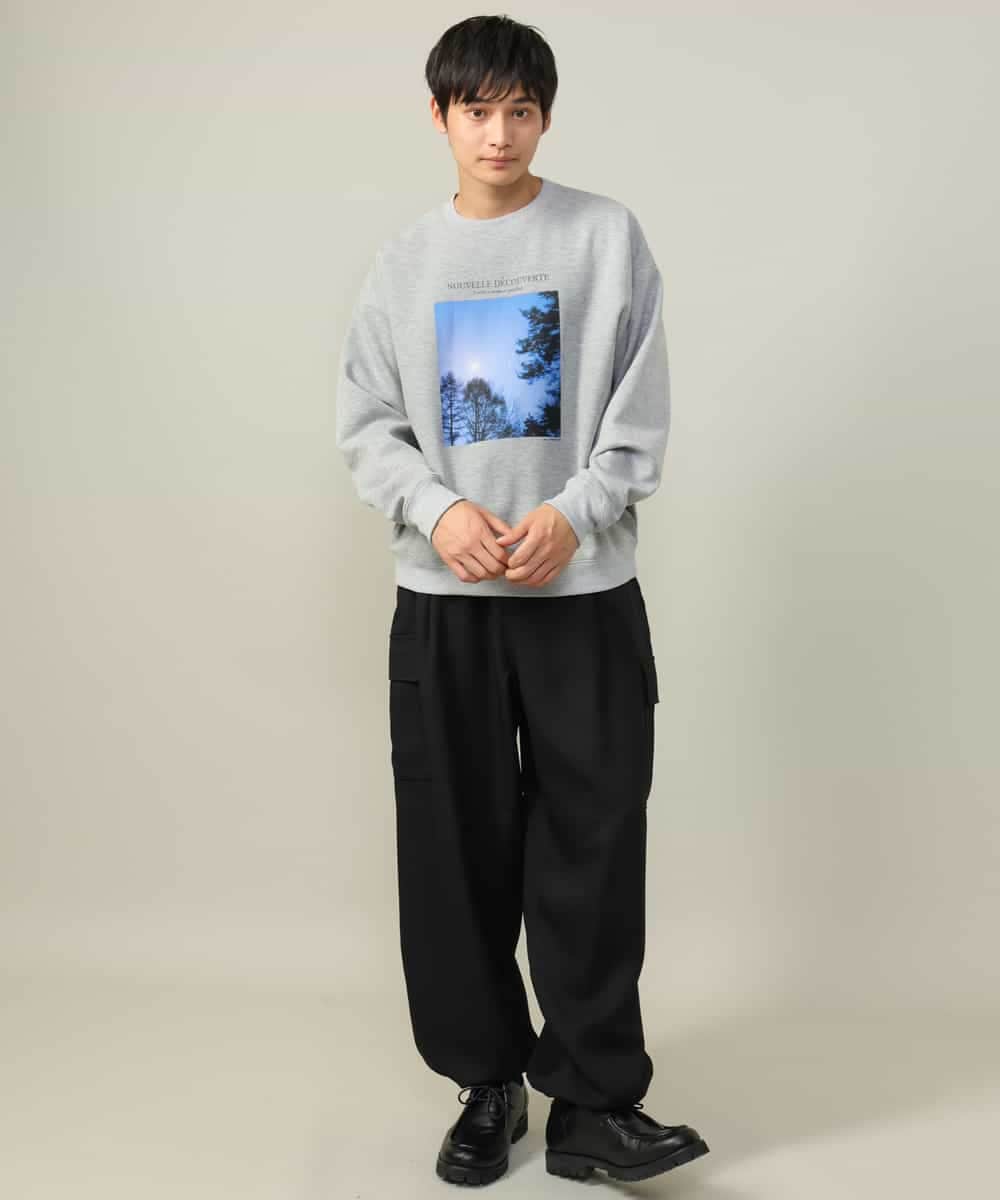KHLLV27079 a.v.v MEN(アー・ヴェ・ヴェ) 【毛玉になりづらい】ワイドカーゴパンツ　LANATEC  ブラック