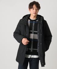 KHUAA02179 a.v.v MEN(アー・ヴェ・ヴェ) 【軽量】SORONA中綿フーデッドミドルコート ブラック