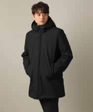 KHUAA02179 a.v.v MEN(アー・ヴェ・ヴェ) 【軽量】SORONA中綿フーデッドミドルコート ブラック