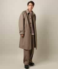 KHUAA07169 a.v.v MEN(アー・ヴェ・ヴェ) 【大人カジュアル】ワイドシルエットステンカラーコート モカベージュ