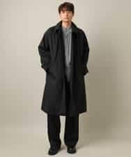 KHUAA07169 a.v.v MEN(アー・ヴェ・ヴェ) 【大人カジュアル】ワイドシルエットステンカラーコート モカベージュ