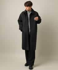 KHUAA07169 a.v.v MEN(アー・ヴェ・ヴェ) 【大人カジュアル】ワイドシルエットステンカラーコート モカベージュ
