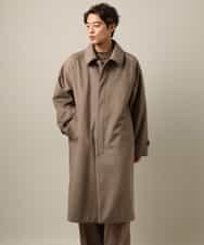 KHUAA07169 a.v.v MEN(アー・ヴェ・ヴェ) 【大人カジュアル】ワイドシルエットステンカラーコート モカベージュ